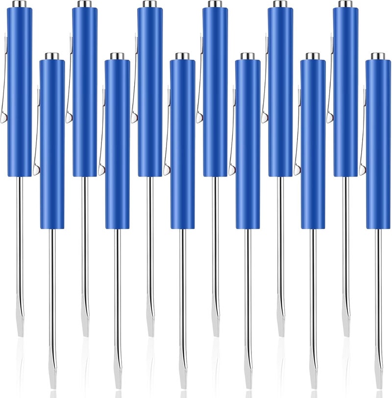 cssopenss 12 Pieces Pocket Screwdriver Mini Tops And magnetic pocket screwdriver with A Single Blade Head for Mechanical, Electrician (blue) - Image 1